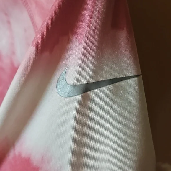 Nike Pro Combat Pink and White Fitted Athletic Shirt - Picture 3 of 3